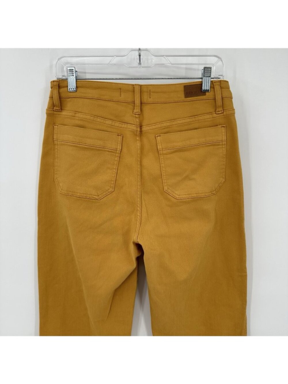 JUDY BLUE garment dyed gold wide leg jeans 9 29 cropped casual denim boho - Picture 7 of 11